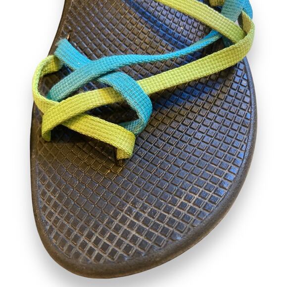 Womens Chaco ZX2 Yampa Celery Blue Adjustable Strap Vibram Sole Sandals Size 10 - Picture 8 of 16